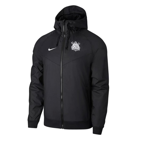 Windjacke Corinthians Paulista 2021-22 Schwarz Fussballtrikots Günstig